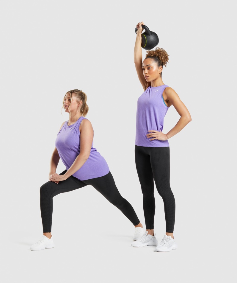 Gymshark Vital Sømløs 2.0 Lys Tank Lys Lilla Mergel