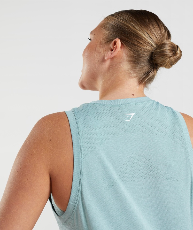 Gymshark Vital Seamless 2.0 Light Tank Pearl Blue Merg