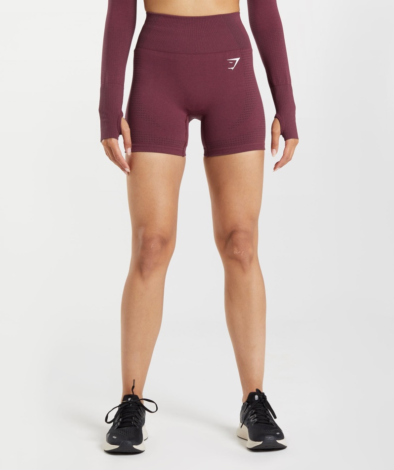 Gymshark Vital Sømløs 2.0 Shorts Bakt Rødbrun Mergel