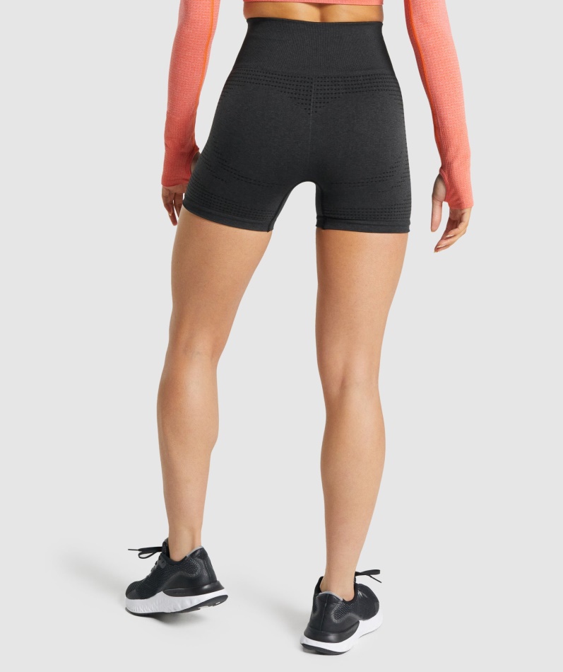 Gymshark Vital Sømløs 2.0 Shorts Svart Mergel