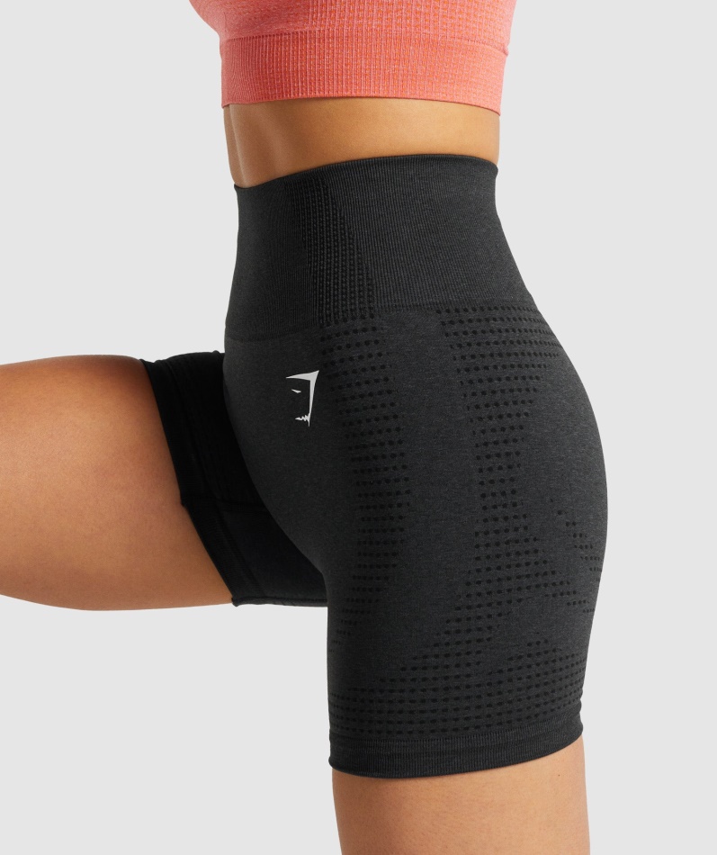 Gymshark Vital Sømløs 2.0 Shorts Svart Mergel