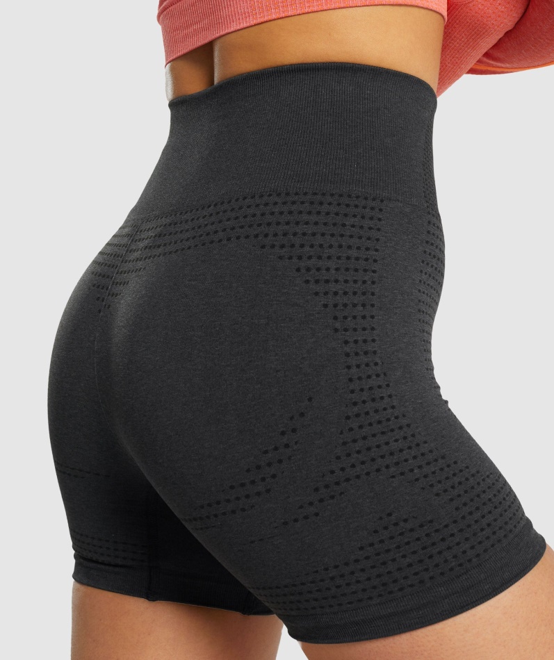 Gymshark Vital Sømløs 2.0 Shorts Svart Mergel