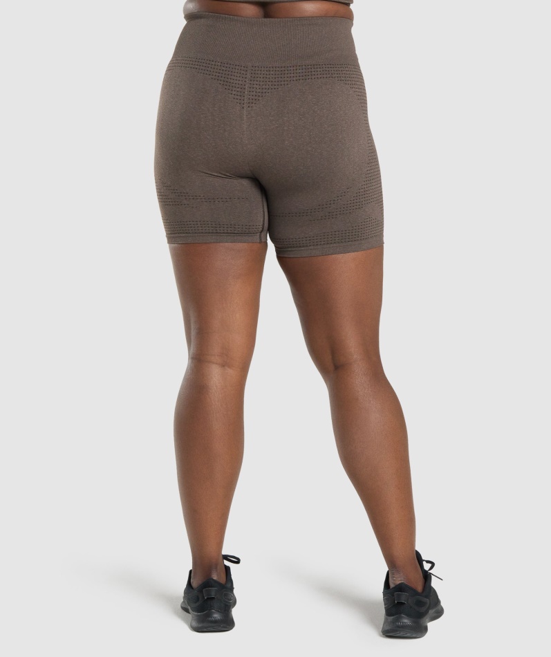 Gymshark Vital Sømløs 2.0 Shorts Brun Mergel