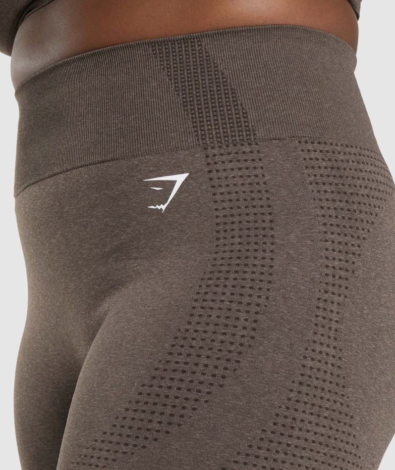 Gymshark Vital Sømløs 2.0 Shorts Brun Mergel