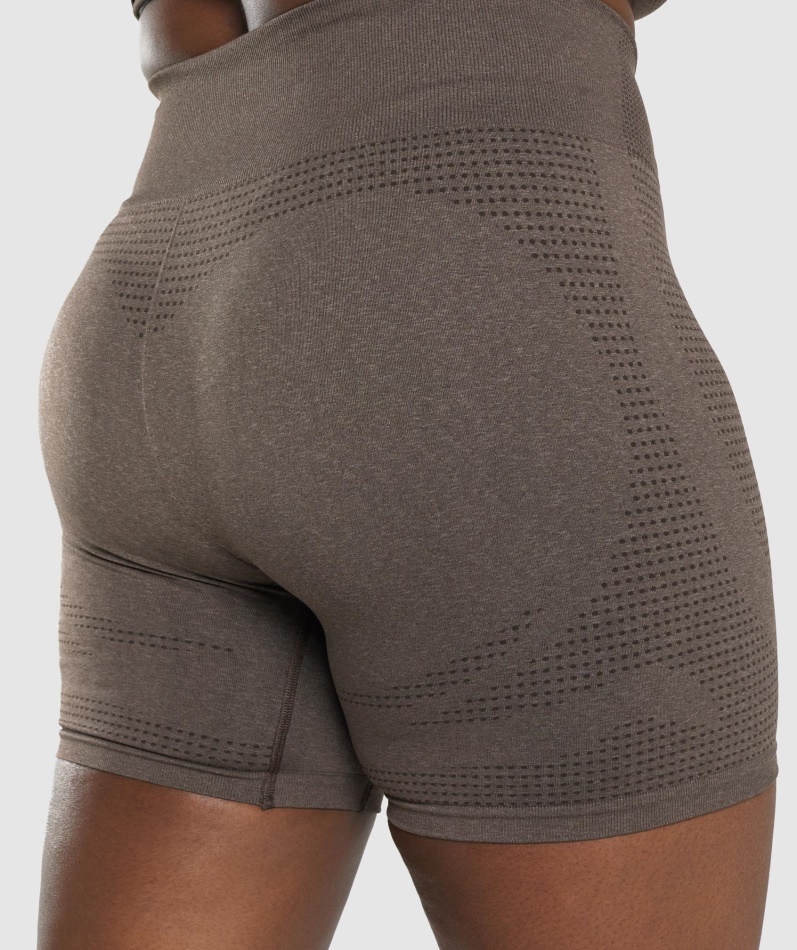 Gymshark Vital Sømløs 2.0 Shorts Brun Mergel