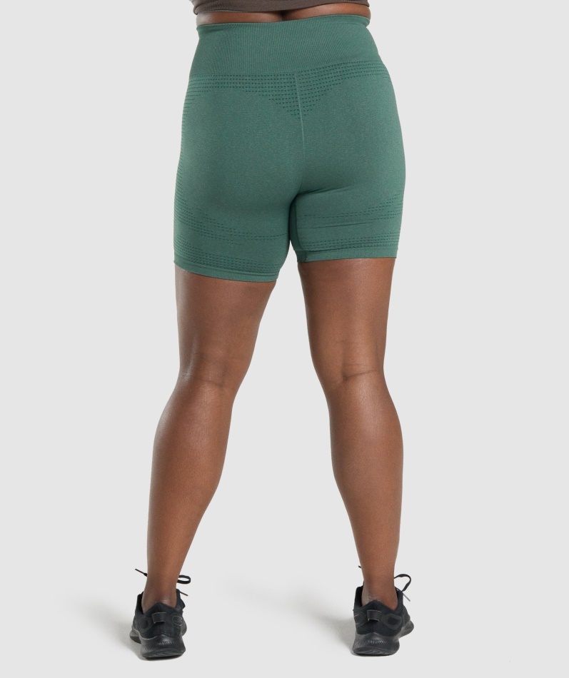 Gymshark Vital Sømløs 2.0 Shorts Mørkegrønn Mergel