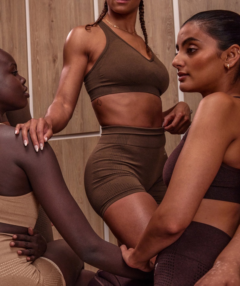 Gymshark Vital Sømløs 2.0 Shorts Espresso Marl