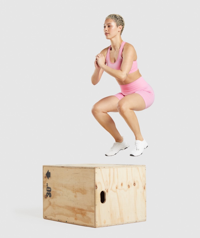 Gymshark Vital Sømløs 2.0 Shorts Sorbet Rosa Mergel