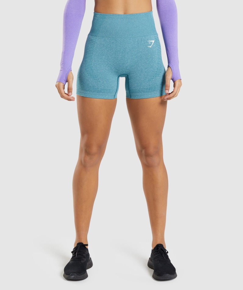 Gymshark Vital Sømløs 2.0 Shorts Tahoe Teal Marl