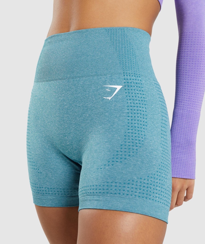 Gymshark Vital Sømløs 2.0 Shorts Tahoe Teal Marl