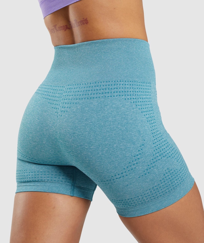 Gymshark Vital Sømløs 2.0 Shorts Tahoe Teal Marl