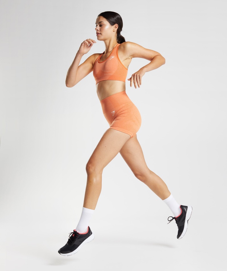 Gymshark Vital Sømløs 2.0 Sports-bh Aprikos Oransje Mergel
