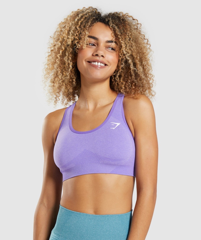 Gymshark Vital Seamless 2.0 Sports-bh Lys Lilla Mergel