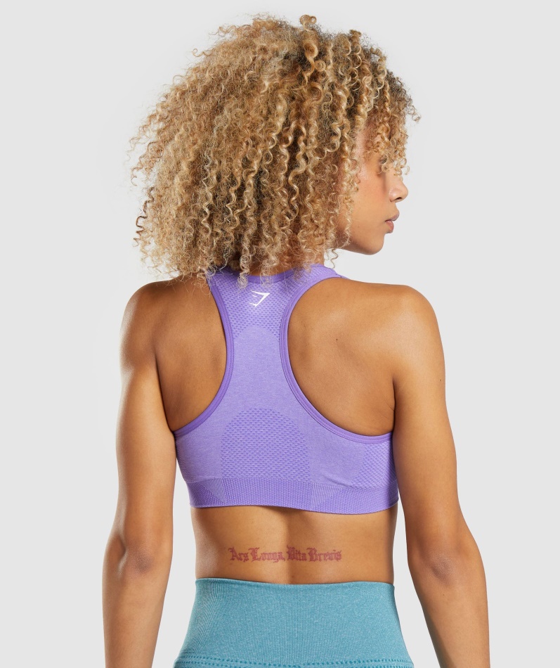 Gymshark Vital Seamless 2.0 Sports-bh Lys Lilla Mergel