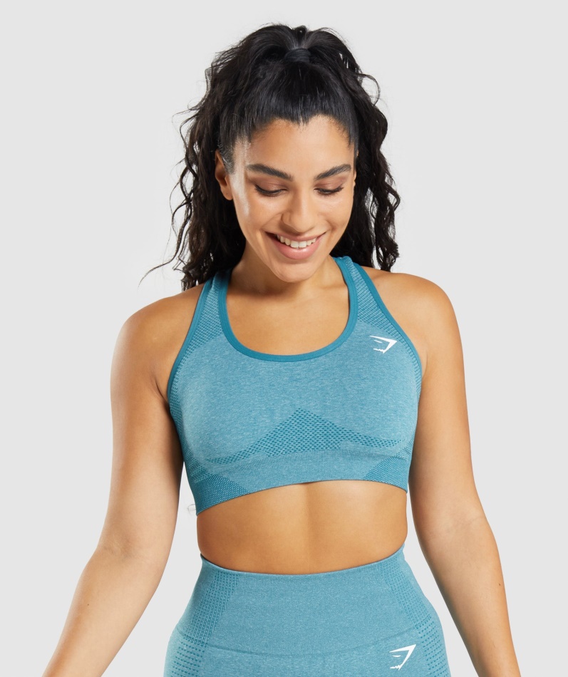 Gymshark Vital Sømløs 2.0 Sports-bh Tahoe Teal Marl