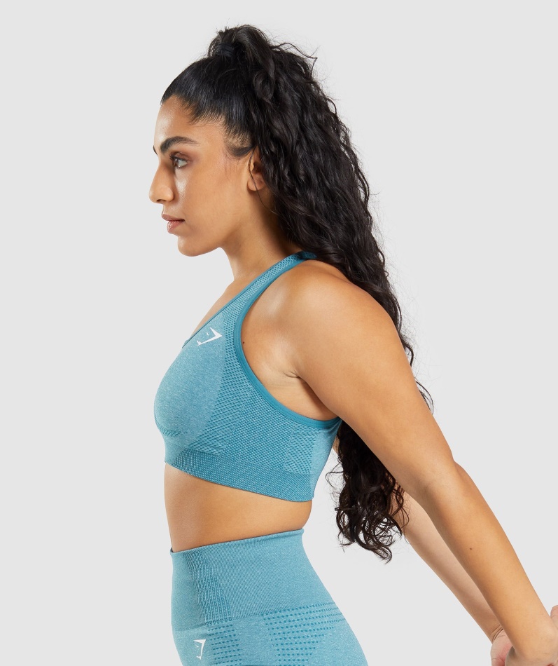 Gymshark Vital Sømløs 2.0 Sports-bh Tahoe Teal Marl