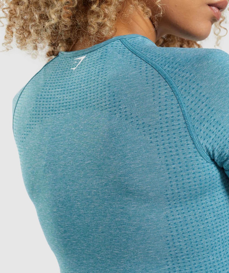 Gymshark Vital Sømløs 2.0 T-skjorte Tahoe Teal Marl
