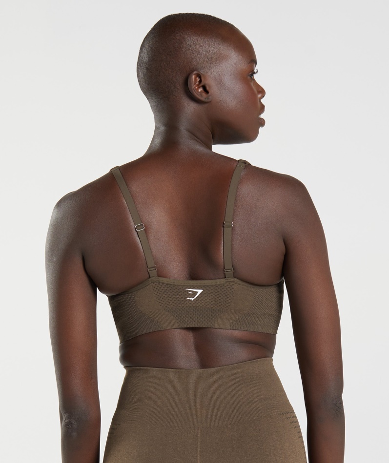 Gymshark Vital Sømløs 2,0 V-hals Sports-bh Espresso Marl