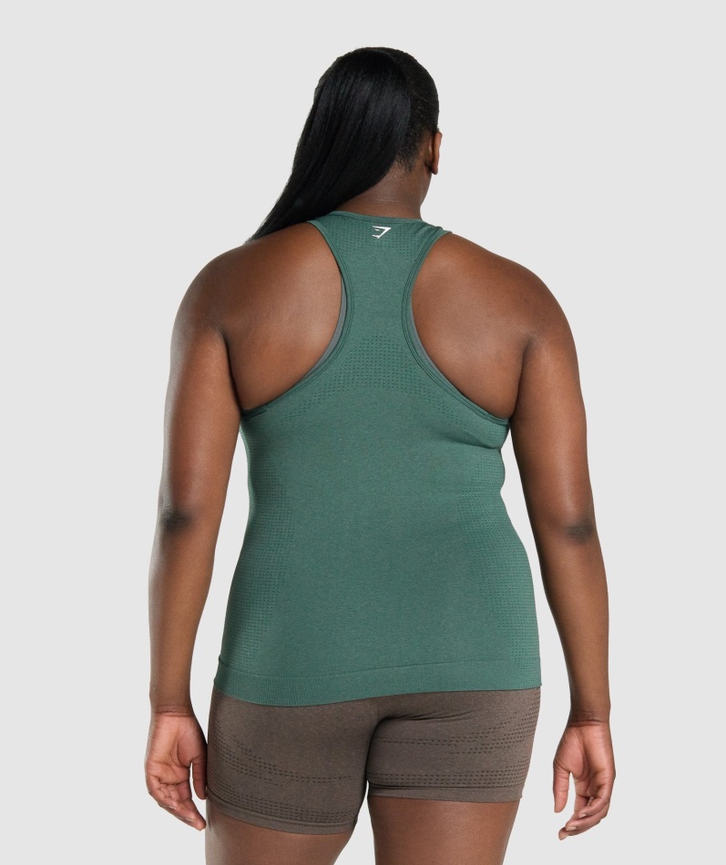 Gymshark Vital Sømløs 2.0 Vest Mørkegrønn Mergel