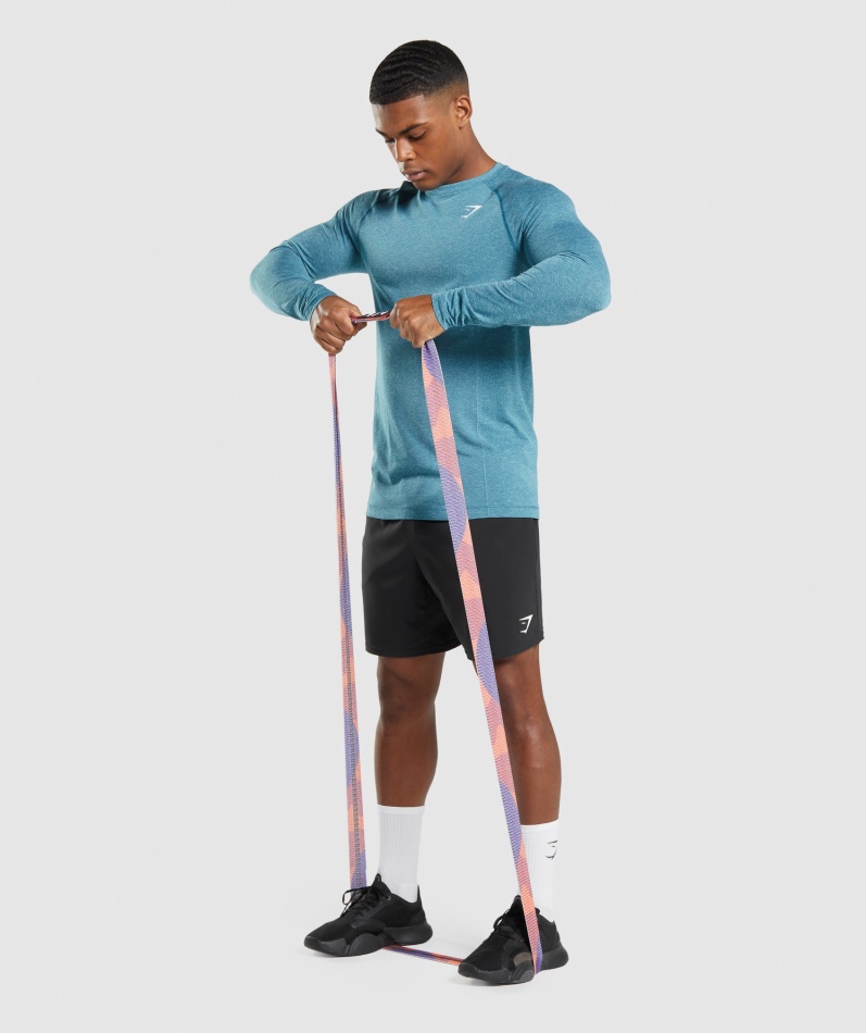 Gymshark Vital Sømløs Lett Langermet T-skjorte Tahoe Teal Marl