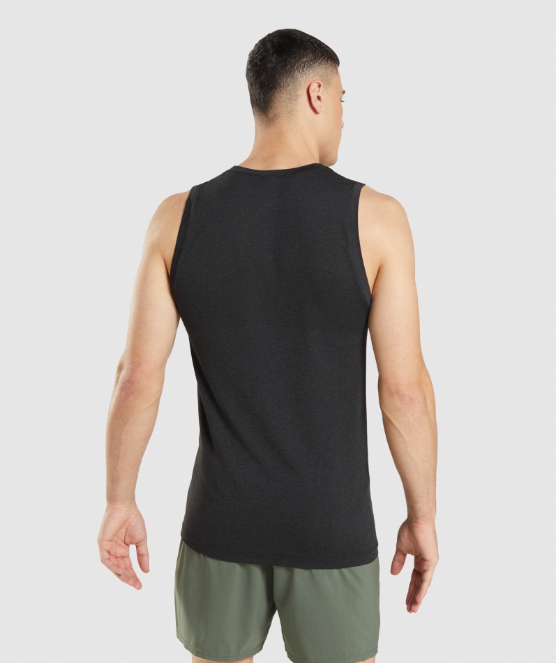 Gymshark Vital Sømløs Lett Tank Svart Mergel