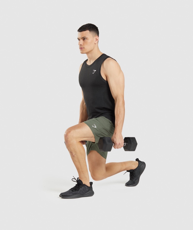Gymshark Vital Sømløs Lett Tank Svart Mergel