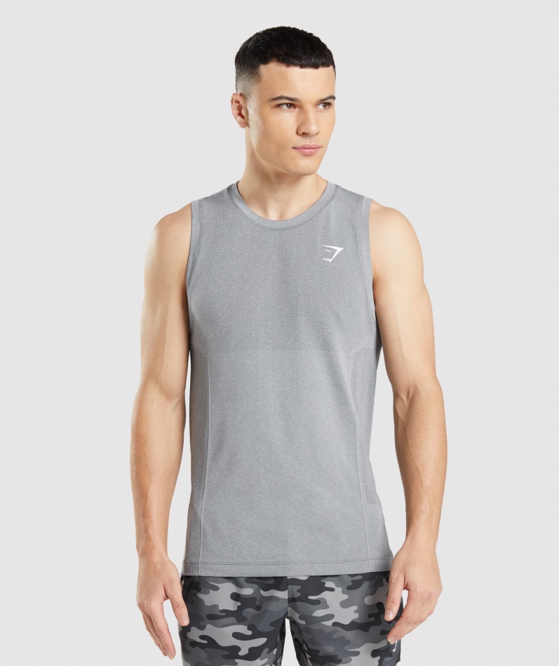 Gymshark Vital Sømløs Lett Tank Kullgrå Mergel