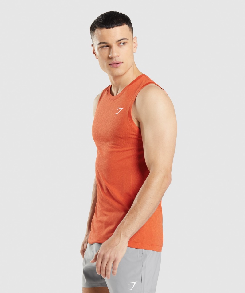 Gymshark Vital Sømløs Lett Tank Papaya Orange Mergel