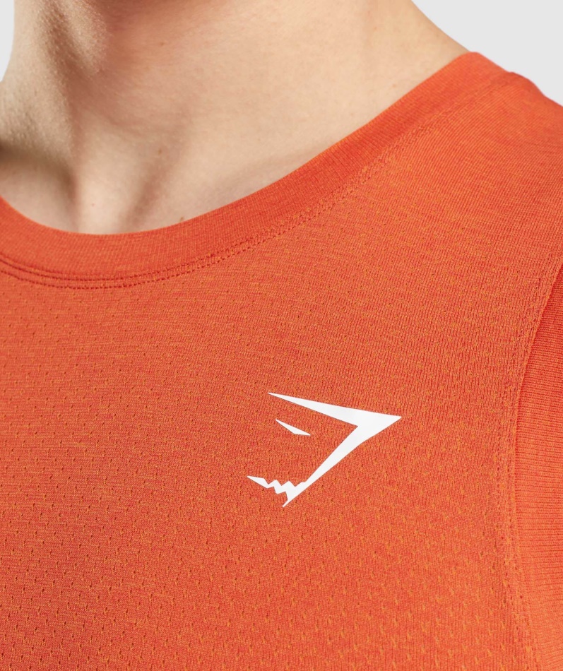 Gymshark Vital Sømløs Lett Tank Papaya Orange Mergel