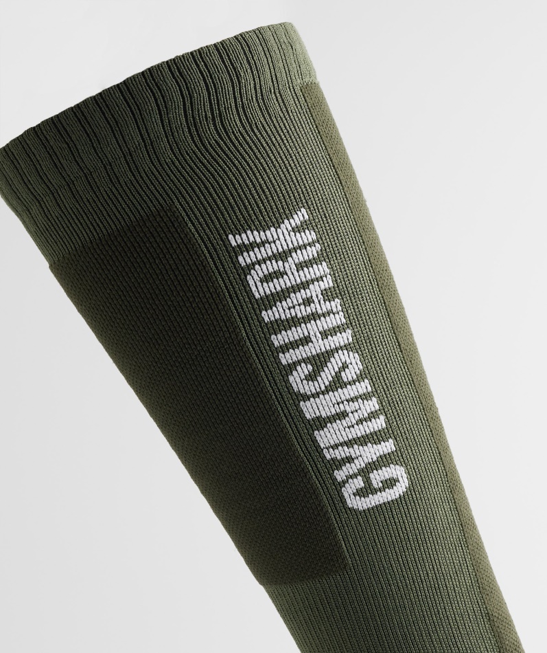 Gymshark Vektløftingssokk Olivengrønn