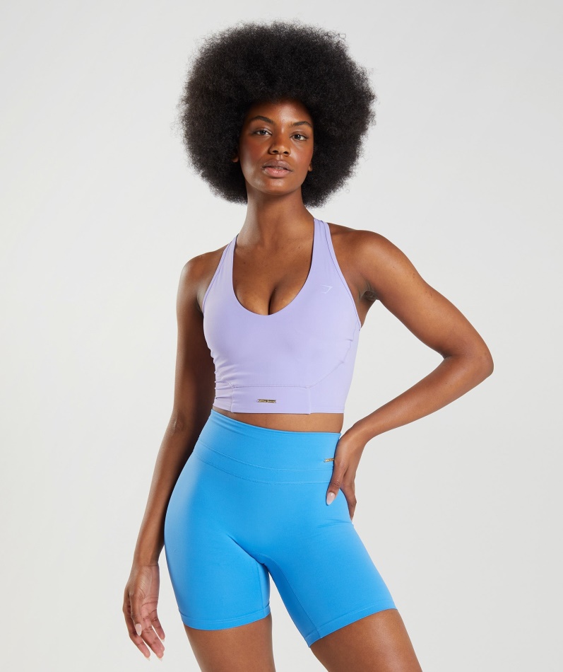 Gymshark Whitney Crop Tank Villblomst Lilla