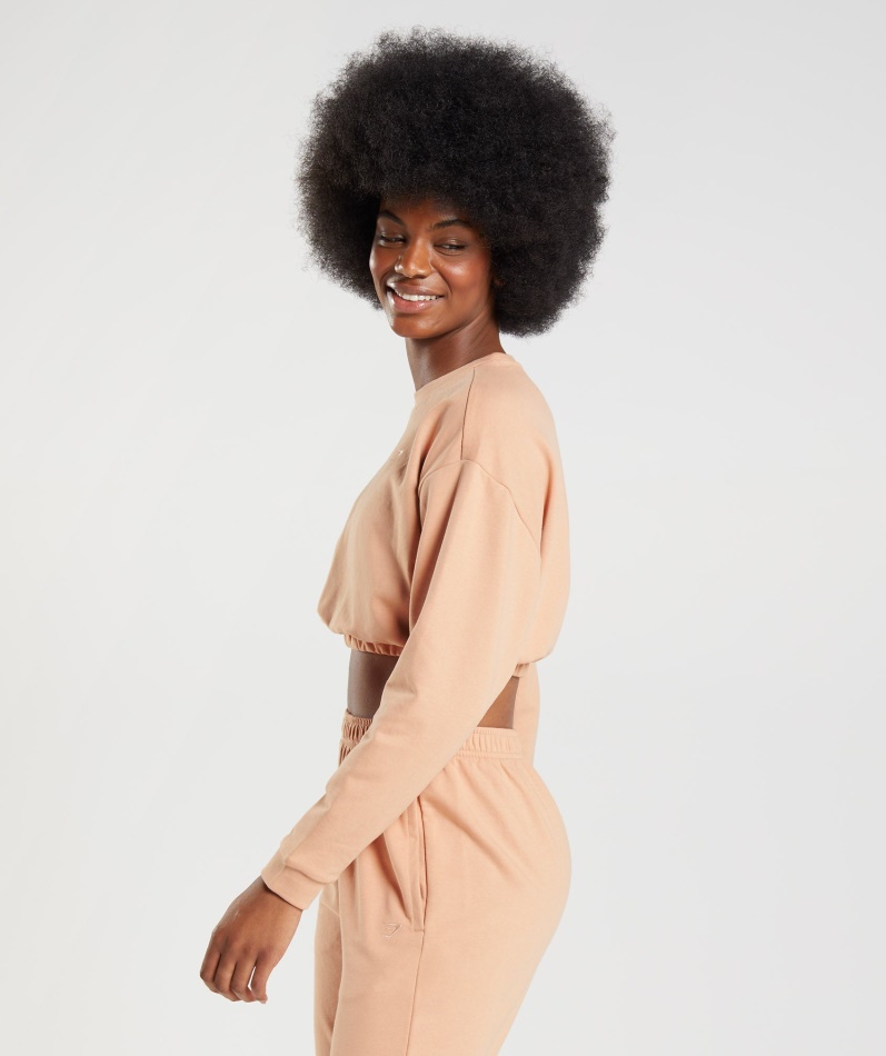 Gymshark Whitney Cropped Pullover Sunset Beige
