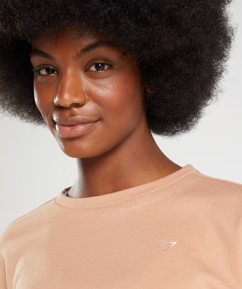 Gymshark Whitney Cropped Pullover Sunset Beige