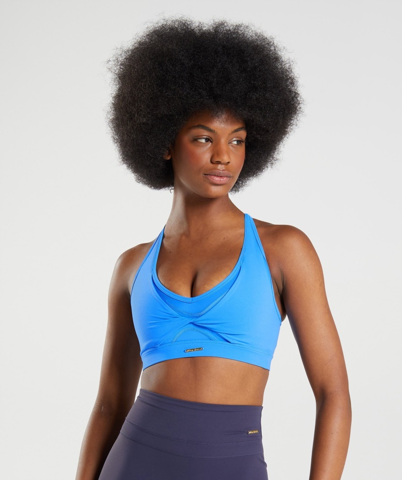 Gymshark Whitney Mesh Sports-bh Optimist Blå
