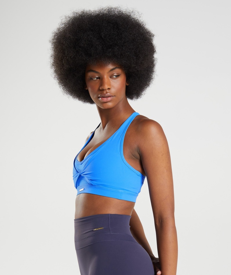 Gymshark Whitney Mesh Sports-bh Optimist Blå
