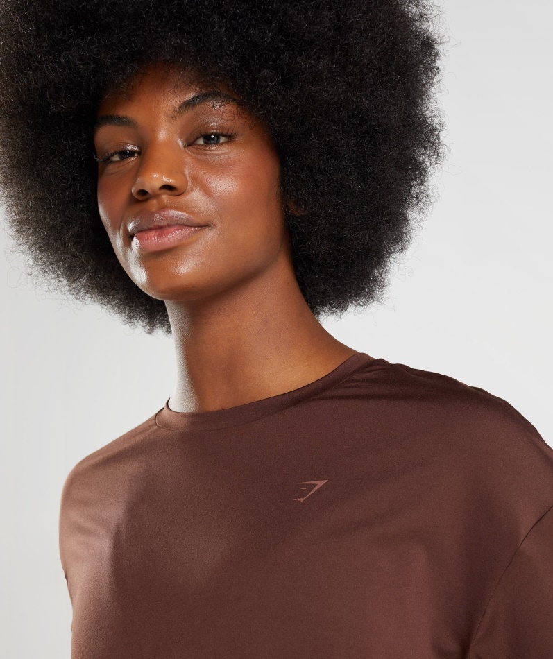 Gymshark Whitney Oversized T-skjorte Gjenopplives Brun
