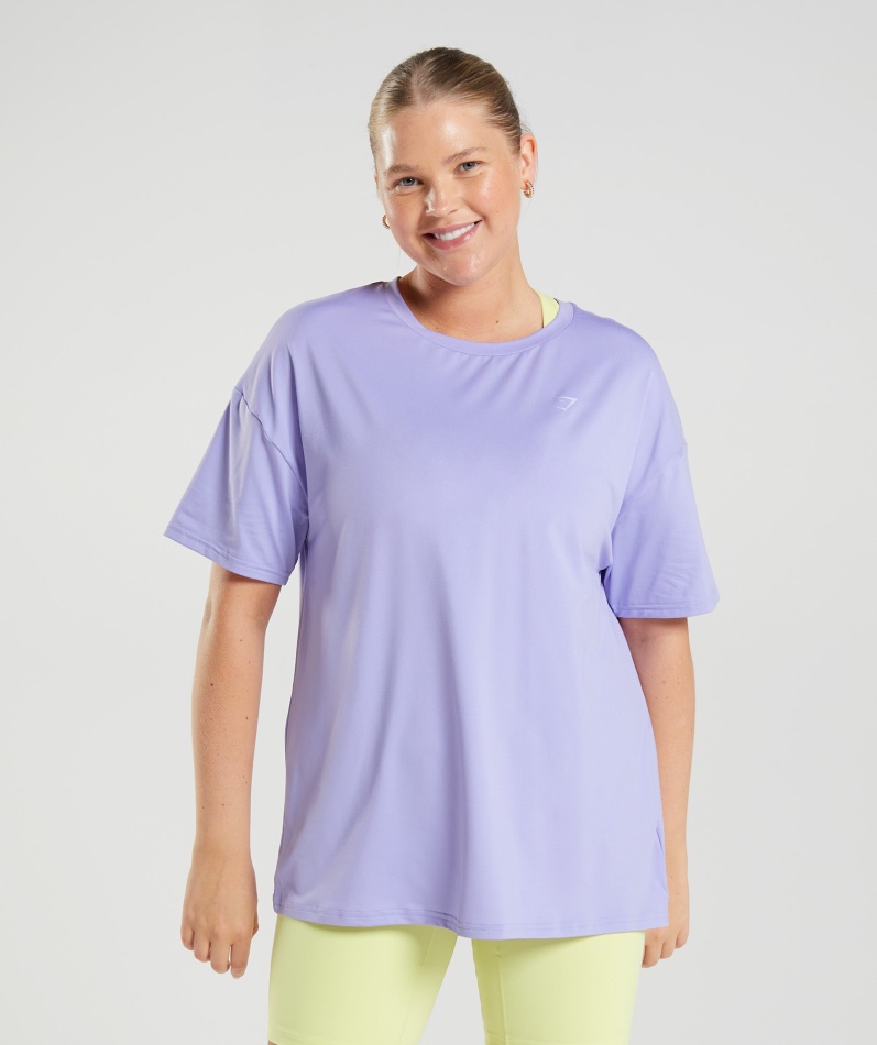 Gymshark Whitney Oversized T-skjorte Wildflower Lilla