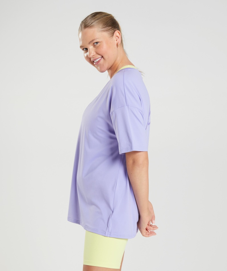 Gymshark Whitney Oversized T-skjorte Wildflower Lilla