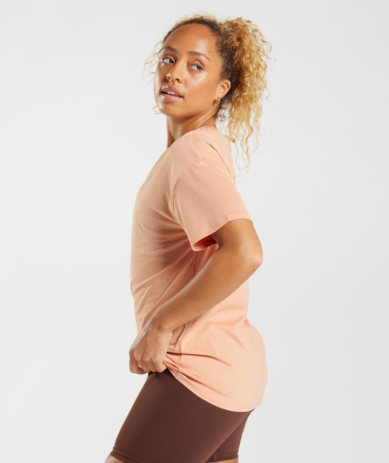 Gymshark Whitney Oversized T-skjorte Sunset Beige