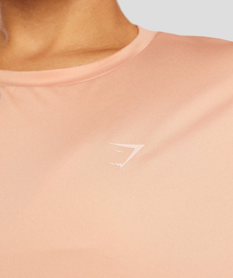 Gymshark Whitney Oversized T-skjorte Sunset Beige