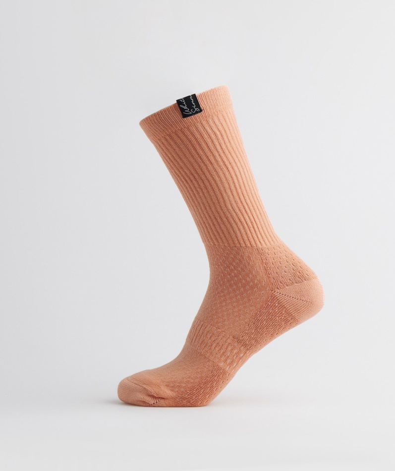 Gymshark Whitney Tab Crew Sokker 1pk Sunset Beige