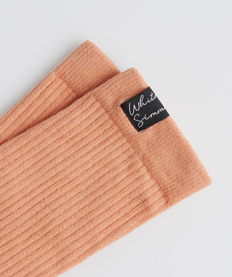 Gymshark Whitney Tab Crew Sokker 1pk Sunset Beige