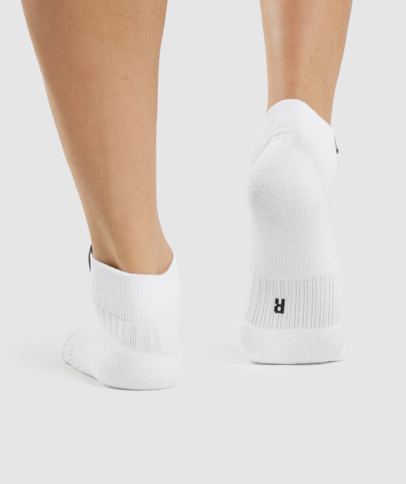 Gymshark Woven Tab Sneaker Sokker 3pk Hvit