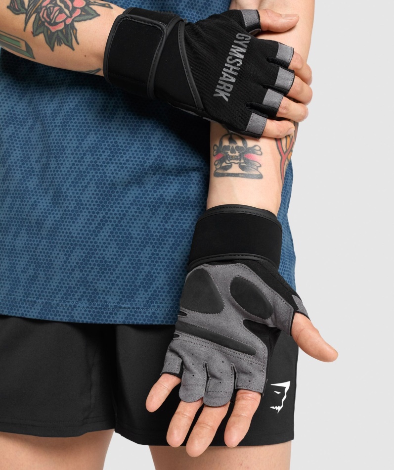 Gymshark Wrap Løftehansker Svart