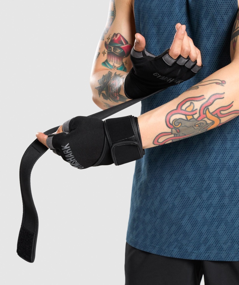 Gymshark Wrap Løftehansker Svart