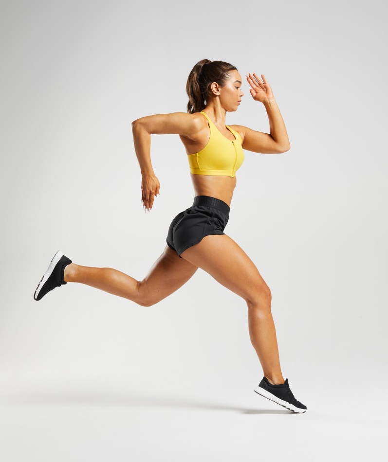 Gymshark Glidelås Sports-bh Medaljong Gul